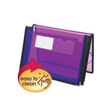 Smead™ Poly Wallets, 2.25" Expansion, 1 Section, Elastic Cord Closure, Letter Size, Translucent Purple (SMD71952) Each
