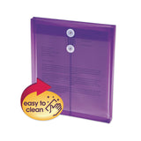 Smead™ Poly String and Button Interoffice Envelopes, Open-End (Vertical), 9.75 x 11.63, Transparent Purple, 5/Pack (SMD89544) Pack of 5 Envelopes