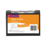 Smead™ Step Index Organizer, 12 Sections, Cord/Hook Closure, 1/6-Cut Tabs, Letter Size, Black (SMD70901) Each