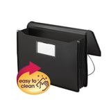 Smead™ Poly Premium Wallets, 5.25" Expansion, 1 Section, Elastic Cord Closure, Legal Size, Black (SMD71510) Each