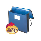 Smead™ Poly Premium Wallets, 5.25" Expansion, 1 Section, Elastic Cord Closure, Letter Size, Navy Blue (SMD71503) Each