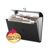 Smead™ Step Index Organizer, 12 Sections, Cord/Hook Closure, 1/6-Cut Tabs, Letter Size, Black (SMD70901) Each
