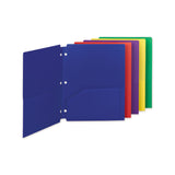 Smead™ Poly Snap-In Two-Pocket Folder, 50-Sheet Capacity, 11 x 8.5, Assorted, 10/Pack (SMD87939) Pack of 10