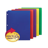 Smead™ Poly Snap-In Two-Pocket Folder, 50-Sheet Capacity, 11 x 8.5, Assorted, 10/Pack (SMD87939) Pack of 10