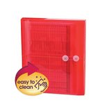 Smead™ Poly String and Button Interoffice Envelopes, Open-Side (Horizontal), 9.75 x 11.63, Transparent Red, 5/Pack (SMD89527) Pack of 5