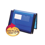 Smead™ Poly Wallets, 2.25" Expansion, 1 Section, Elastic Cord Closure, Letter Size, Translucent Blue (SMD71953) Each