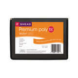 Smead™ Poly Premium Wallets, 5.25" Expansion, 1 Section, Elastic Cord Closure, Letter Size, Black (SMD71500) Each