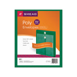 Smead™ Poly String and Button Interoffice Envelopes, Open-End (Vertical), 9.75 x 11.63, Transparent Green, 5/Pack (SMD89543) Pack of 5 Envelopes