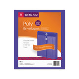 Smead™ Poly String and Button Interoffice Envelopes, Open-End (Vertical), 9.75 x 11.63, Transparent Purple, 5/Pack (SMD89544) Pack of 5 Envelopes