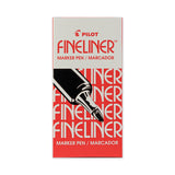 Pilot® Fineliner Porous Point Pen, Stick, Fine 0.4 mm, Red Ink, Red Barrel (PIL11015EA) Each