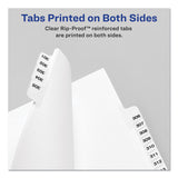 Avery® Avery-Style Preprinted Legal Bottom Tab Divider, 26-Tab, Exhibit G, 11 x 8.5, White, 25/PK (AVE11946) Pack of 25