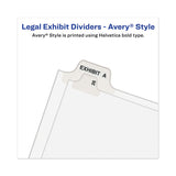 Avery® Avery-Style Preprinted Legal Bottom Tab Divider, 26-Tab, Exhibit A, 11 x 8.5, White, 25/PK (AVE11940) Pack of 25