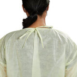 McKesson Protective Procedure Gown One Size Fits Most Yellow NonSterile AAMI Level 2 Disposable (1247993_BG) 10/BG