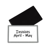 C-Line® Slap-Stick Magnetic Label Holders, Side Load, 4.25 x 2.5, Gray, 10/Pack (CLI87701) Pack of 10