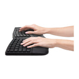 Kensington® Pro Fit Ergo Wireless Keyboard, 18.98 x 9.92 x 1.5, Black (KMW75401) Each