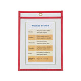 C-Line® Stitched Shop Ticket Holders, Top Load, Super Heavy, Clear, 6" x 9" Inserts, 25/Box (CLI43969) Box of 25