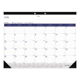 Blueline® DuraGlobe Academic Desk Pad Calendar, 22 x 17, White/Blue/Gray Sheets, Black Headband, 13-Month: July 2025 to July 2026 (REDCA177227) Each