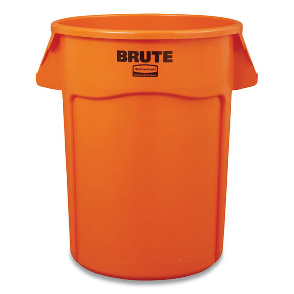 Rubbermaid® Commercial Brute Round Container, 44 gal, Plastic, Orange (RCP2119307)