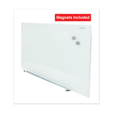 Universal® Frameless Magnetic Glass Marker Board, 36 x 24, White Surface (UNV43202) Each