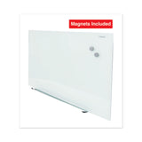 Universal® Frameless Magnetic Glass Marker Board, 48 x 36, White Surface (UNV43203) Each