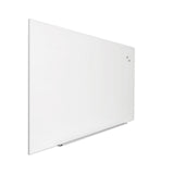 Universal® Frameless Magnetic Glass Marker Board, 72 x 48, White Surface (UNV43204) Each
