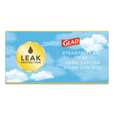 Glad® OdorShield Tall Kitchen Drawstring Bags, 13 gal, 0.72 mil, 24" x 27.38", White, 80/Box (CLO78899BX) Box of 80