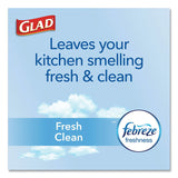 Glad® OdorShield Tall Kitchen Drawstring Bags, 13 gal, 0.78 mil, 24" x 27.38", White, 40 Bags/Box, 6 Boxes/Carton (CLO78361) Case of 240