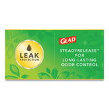 Glad® OdorShield Tall Kitchen Drawstring Bags, 13 gal, 0.95 mil, 24" x 27.38", White, 80/Box (CLO78900BX) Box of 80