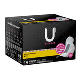 U by Kotex® Balance Feminine Pad Ultra Thin with Wings Regular Absorbency (1224718_CS) 108/CS