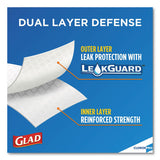Glad® Tall Kitchen Drawstring Trash Bags, 13 gal, 0.72 mil, 24" x 27.38", Gray, 100/Box (CLO78526) Box of 100