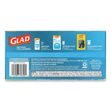 Glad® ForceFlexPlus OdorShield Tall Kitchen Drawstring Trash Bags, 13 gal, 0.9 mil, 24" x 28", White, 34 Bags/Box, 6 Boxes/Carton (CLO70320) Case of 6