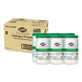 Clorox Healthcare® Hydrogen Peroxide Cleaner Disinfectant Wipes, 5.75 x 6.75, Unscented, White, 155/Canister, 6 Canisters/Carton (CLO30825) Case of 6