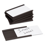 U Brands Magnetic Card Holders, 3 x 1.75, Black, 10/Pack (UBRFM2630) Pack of 10