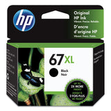 HP HP 67XL, (3YM57AN) High-Yield Black Original Ink Cartridge (HEW3YM57AN) Each