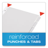 Oxford™ Custom Label Tab Dividers with Self-Adhesive Tab Labels, 8-Tab, 11 x 8.5, White, 25 Sets (OXF11316) 25 Sets of 8