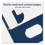 Avery® Two-Pocket Folder, Prong Fastener, 0.5" Capacity, 11 x 8.5, Dark Blue, 25/Box (AVE47975) 1 Pack of 25