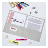 Avery® Two-Pocket Folder, 40-Sheet Capacity, 11 x 8.5, Gray, 25/Box (AVE47990) 1 Pack of 25