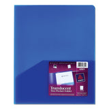 Avery® Plastic Two-Pocket Folder, 20-Sheet Capacity, 11 x 8.5, Translucent Blue (AVE47811) Each