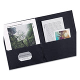 Avery® Two-Pocket Folder, 40-Sheet Capacity, 11 x 8.5, Black, 25/Box (AVE47988) 1 Pack of 25