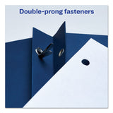 Avery® Two-Pocket Folder, Prong Fastener, 0.5" Capacity, 11 x 8.5, Dark Blue, 25/Box (AVE47975) 1 Pack of 25