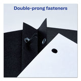 Avery® Two-Pocket Folder, Prong Fastener, 0.5" Capacity, 11 x 8.5, Black, 25/Box (AVE47978) 1 Pack of 25