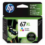 HP HP 67XL, (3YM58AN) High-Yield Tri-Color Original Ink Cartridge (HEW3YM58AN) Each