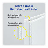 Avery® Heavy-Duty Non Stick View Binder with DuraHinge and Slant Rings, 3 Rings, 4" Capacity, 11 x 8.5, White, 2/Pack (AVE79875) Pack of 2