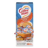 Coffee mate® Liquid Coffee Creamer, Pumpkin Spice, 0.38 oz Mini Cups, 50/Box (NES75520) Box of 50