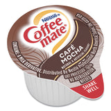 Coffee mate® Liquid Coffee Creamer, Cafe Mocha, 0.38 oz Mini Cups, 50/Box, 4 Boxes/Carton, 200 Total/Carton (NES35115CT) Case of 200