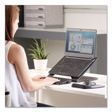 Fellowes® Designer Suites Laptop Riser, 13.19" x 11.19" x 4", Black Pearl, Supports 25 lbs (FEL8038401) Each