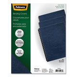 Fellowes® Expressions Classic Grain Texture Presentation Covers for Binding Systems, Navy, 11.25 x 8.75, Unpunched, 200/Pack (FEL52136) Pack of 200