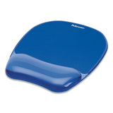 Fellowes® Gel Crystals Mouse Pad with Wrist Rest, 7.87 x 9.18, Blue (FEL91141) Each
