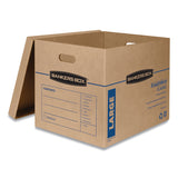 Bankers Box® SmoothMove Classic Moving/Storage Boxes, Half Slotted Container (HSC), Large, 17" x 21" x 17", Brown/Blue, 5/Carton (FEL7718201) Case of 5