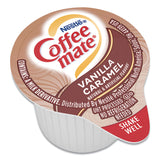 Coffee mate® Liquid Coffee Creamer, Vanilla Caramel, 0.38 oz Mini Cups, 50/Box (NES79129) Each